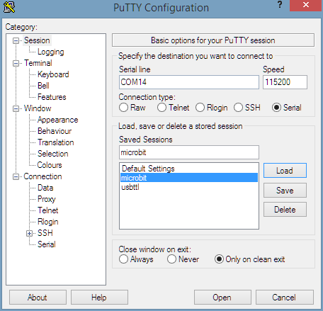Putty Serial Port Script